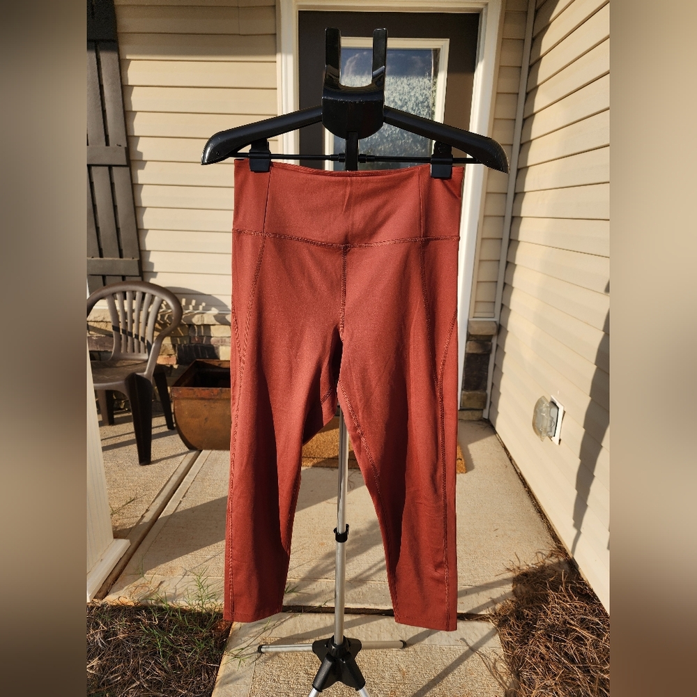 Girlfriend Collective Terracotta Orange Leggings Size Large